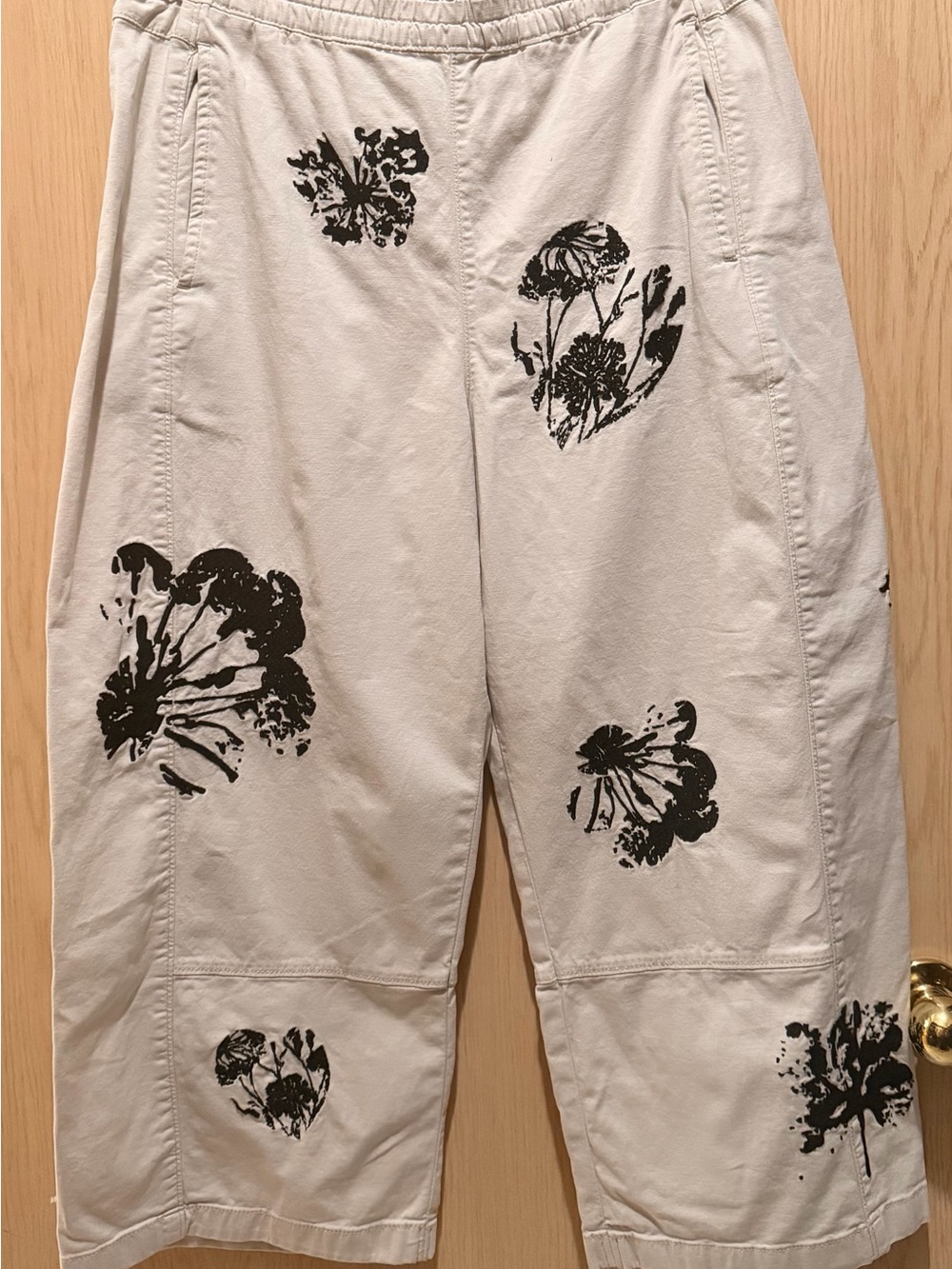 Anthropologie Pilcro Izzie Printed Barrel Pants Size L - Picture 3 of 7